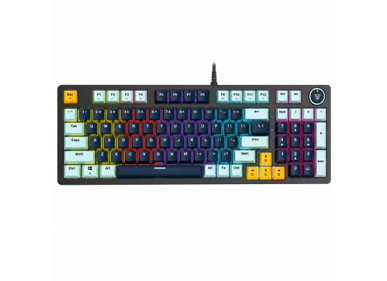 Fantech ATOM96 MK890V2 MIZU Wired Mechanical Keyboard SkyBlue / Navy – Rosie Switch